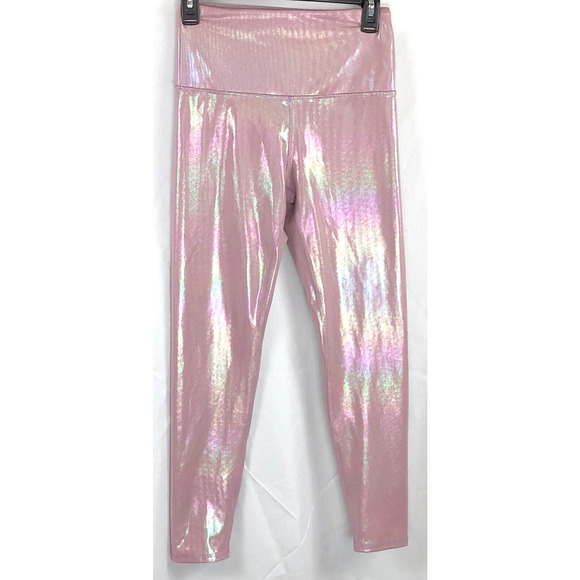 Ellie active Gym leggings 8–10 Pink metallic 25"W 26"IN High Rise Yoga Pants - Picture 1 of 4